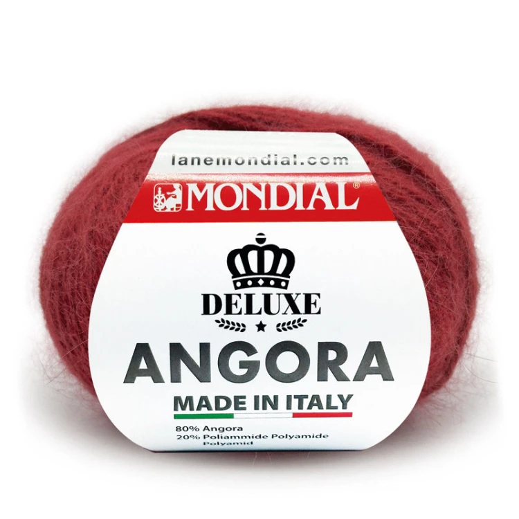 Włóczka Mondial Angora 628 / zgaszona róża