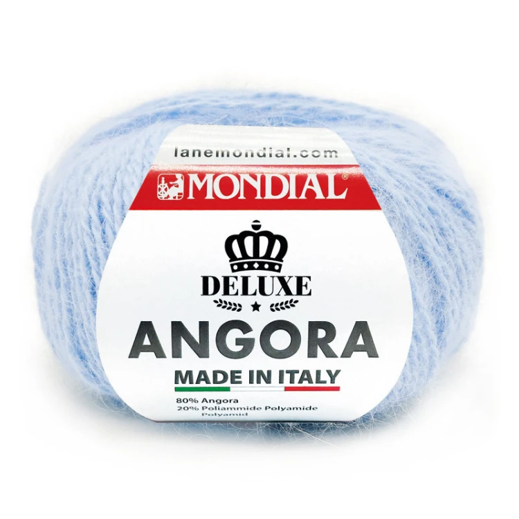 Włóczka Mondial Angora 624 / błękit