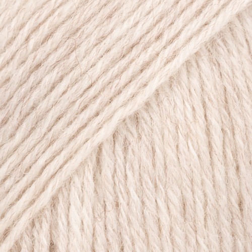 Włóczka skarpetkowa Drops Fabel 124 / biały piasek / uni colour