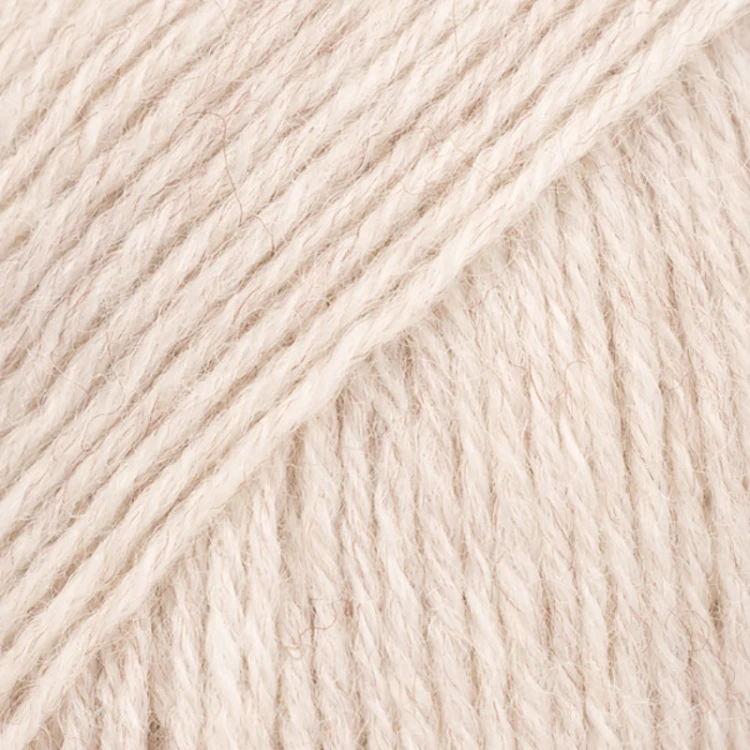 Włóczka skarpetkowa Drops Fabel 124 / biały piasek / uni colour