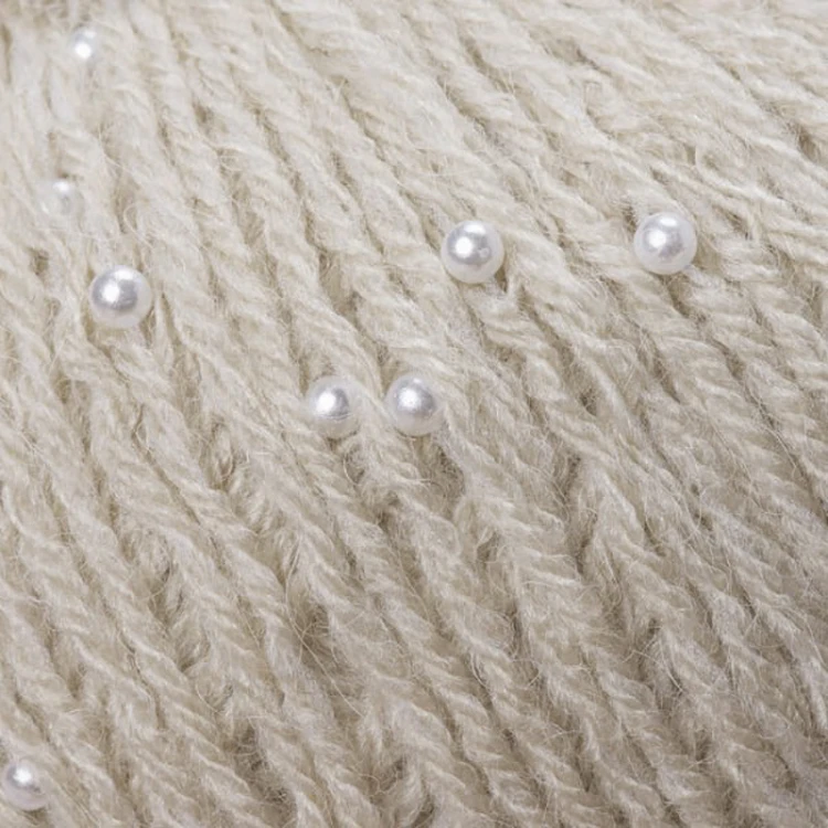 Włóczka z koralikami YarnArt Alpaca Gold Beaded 3602 / jasny beż
