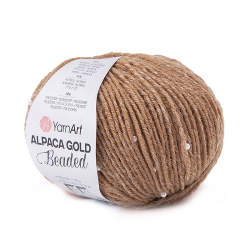 Włóczka z koralikami YarnArt Alpaca Gold Beaded 3603 / jasny rudy