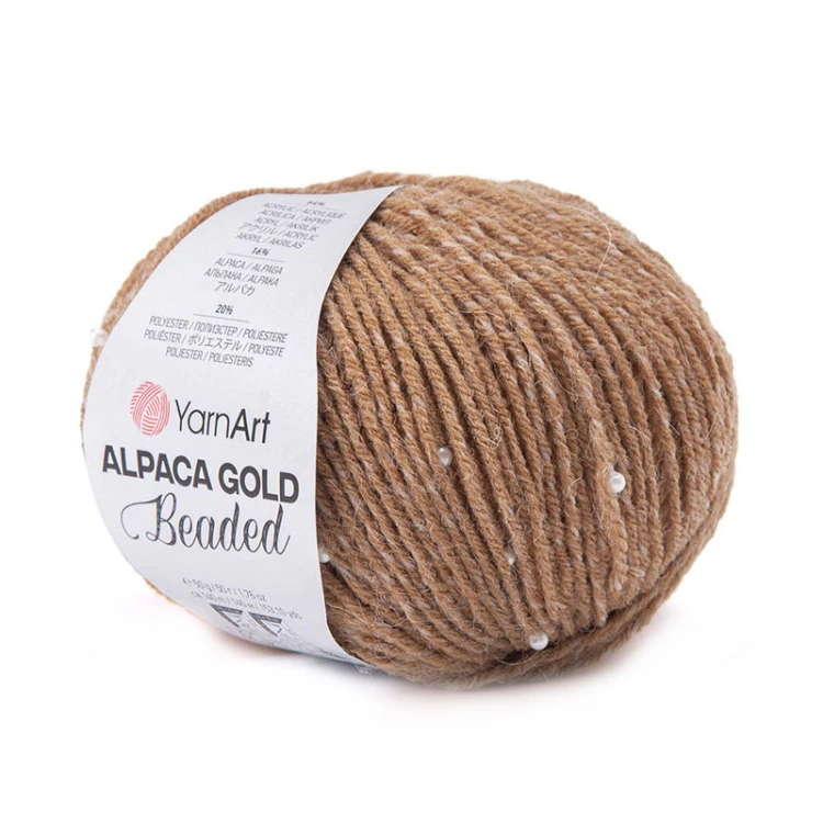 Włóczka z koralikami YarnArt Alpaca Gold Beaded 3603 / jasny rudy