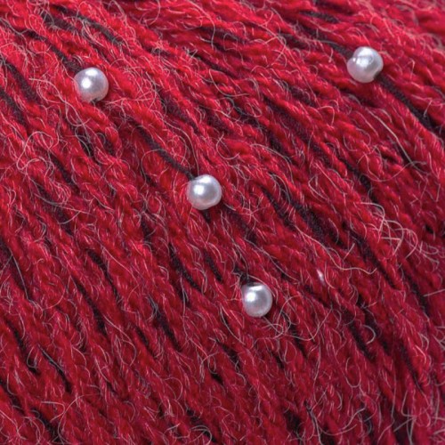 Włóczka z koralikami YarnArt Alpaca Gold Beaded 3615 / czerwień