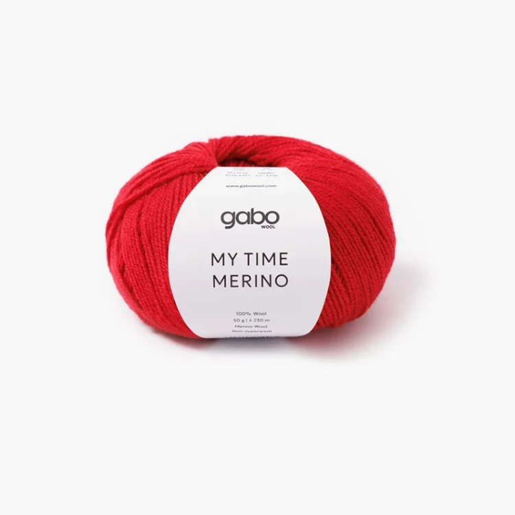 Włóczka Gabo Wool My Time Merino 9866 / czerwony mak