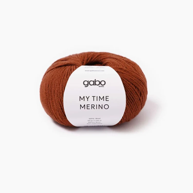 Włóczka Gabo Wool My Time Merino 9729 / rdzawy brąz