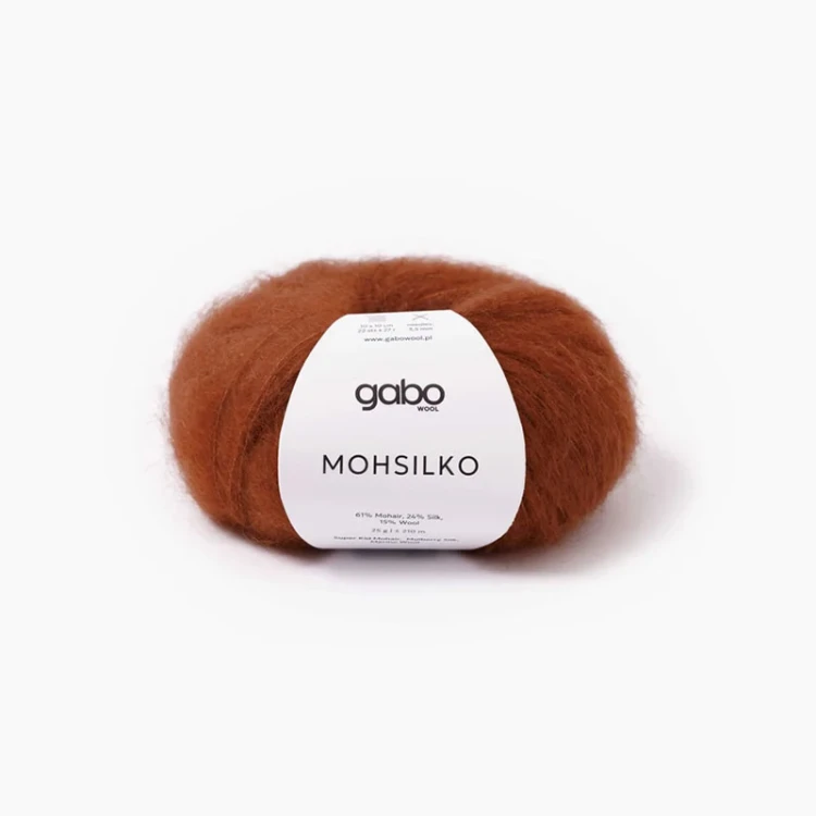 Włóczka Gabo Wool Mohsilko 4729 / rdzawy brąz