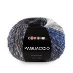 Włóczka KOKONKI Pagliaccio P32 / wzburzone morze / ~180 m