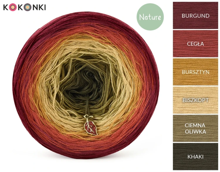KOKONEK Nature NT599 TSJ Odissea 01 - Burgund/cegła/bursztyn/biszkopt/ciemna oliwka/khaki