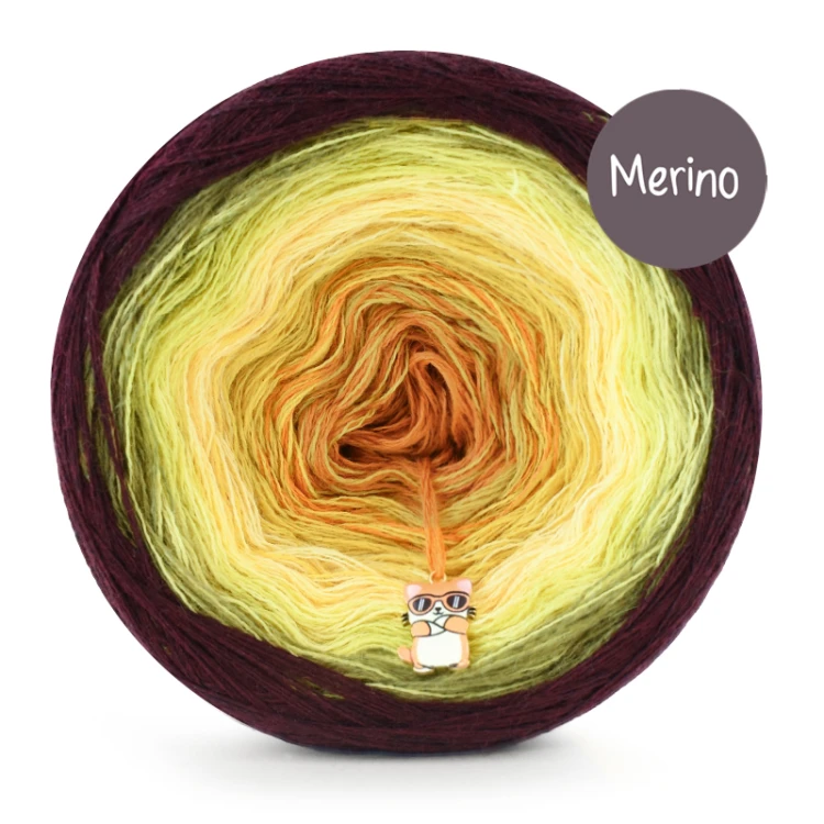 KOKONEK Merino 892 TSJ Odissea 05 - Wino melanż/guacamole/limetka/żółty/złoty/miodowy
