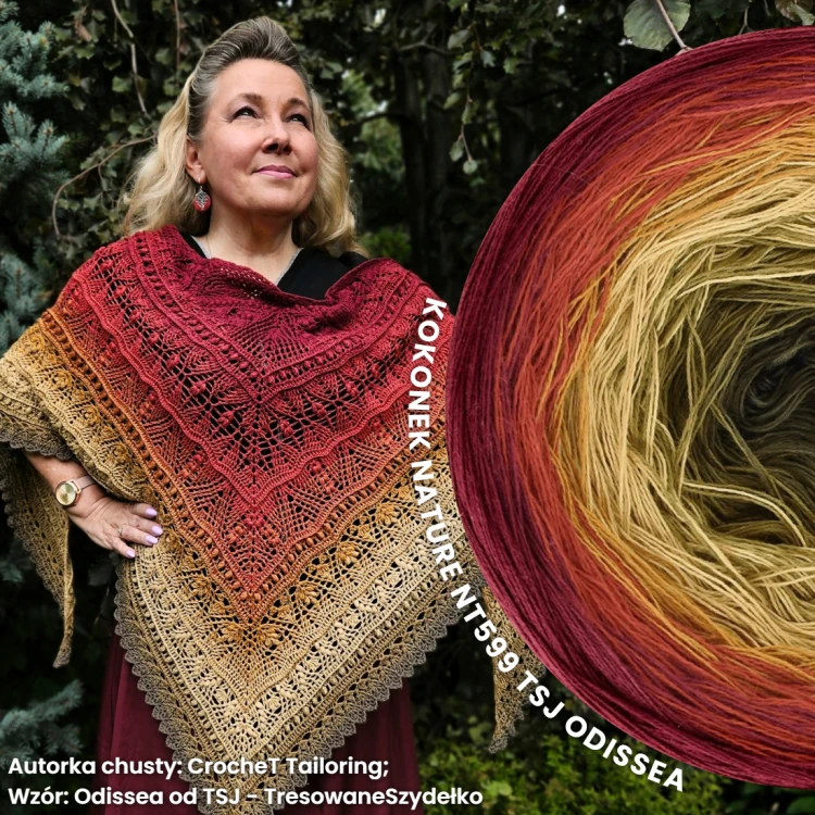 KOKONEK Nature NT599 TSJ Odissea 01 - Burgund/cegła/bursztyn/biszkopt/ciemna oliwka/khaki