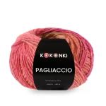 Włóczka KOKONKI Pagliaccio P07 / miód malina / ~180 m