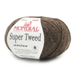 Włóczka Mondial Super Tweed 422 / chłodny brąz