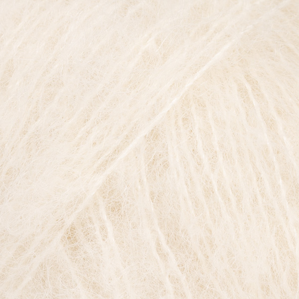 Włóczka Drops Brushed Alpaca Silk 01 / ecru