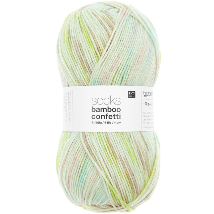 Włóczka skarpetkowa Rico Design Socks Bamboo Confetti 051
