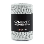 Sznurek Macrame Cotton by KOKONKI 2mm / rolka 200m / jasny szary - OUTLET