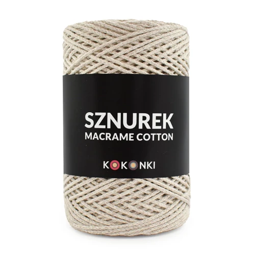 Sznurek Macrame Cotton by KOKONKI 2mm / rolka 200m / lniany (wiązany)