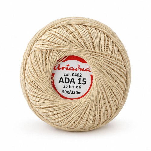 Kordonek Ariadna Ada 15 / 50 g / 0402 ecru