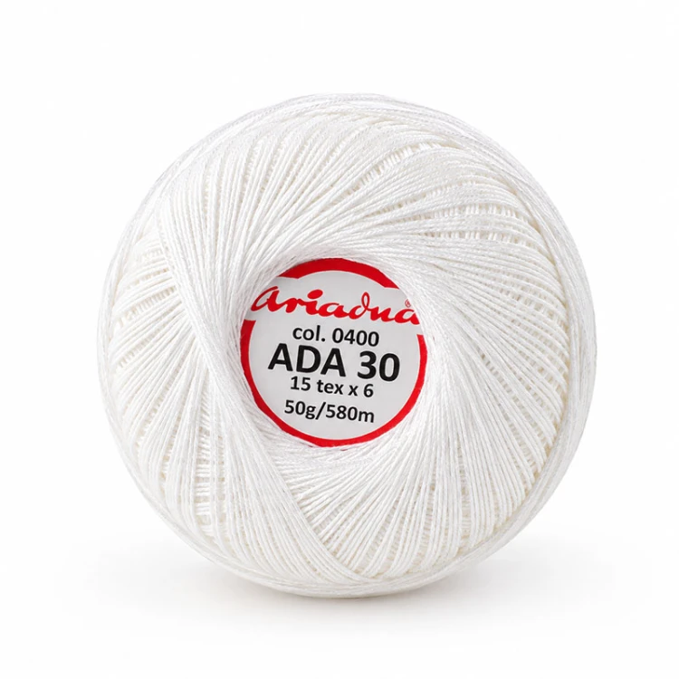 Kordonek Ariadna Ada 30 / 50 g / 0400 biel
