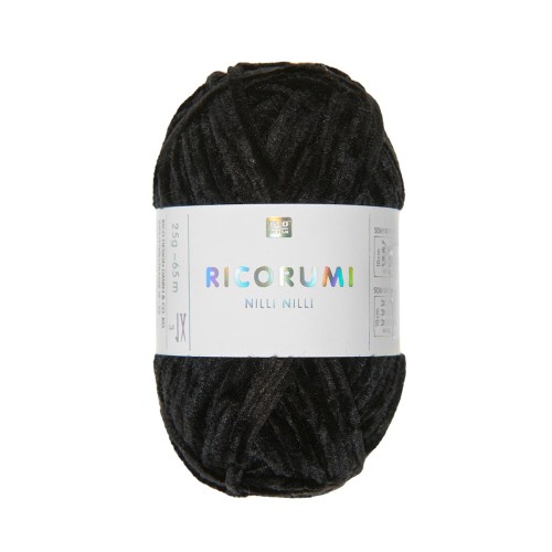 Włóczka Rico Design Ricorumi Nilli Nilli 027 / czerń