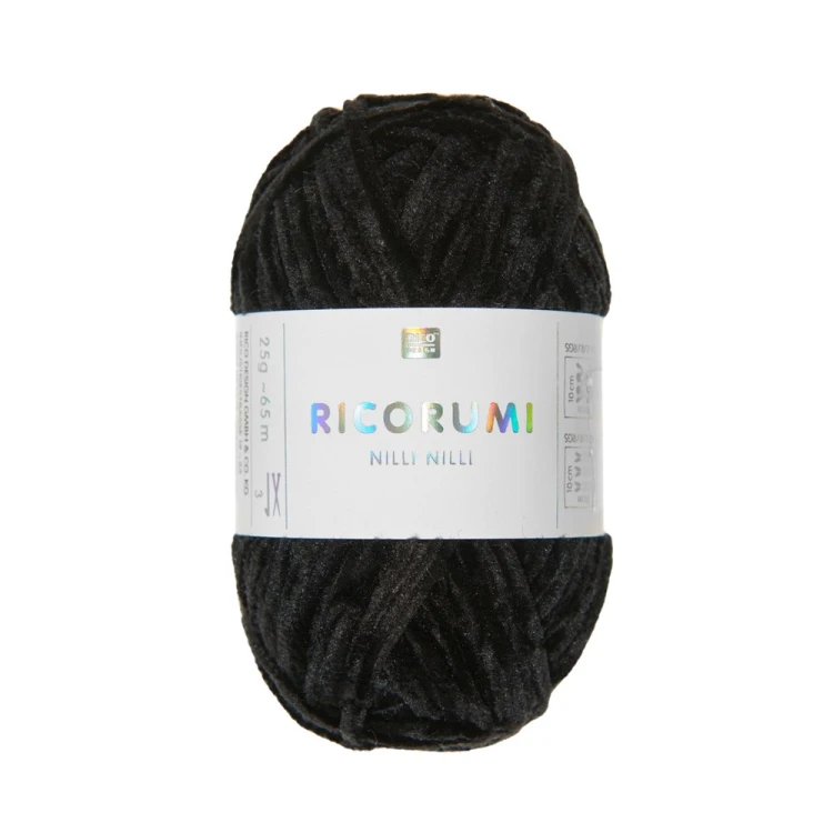 Włóczka Rico Design Ricorumi Nilli Nilli 027 / czerń