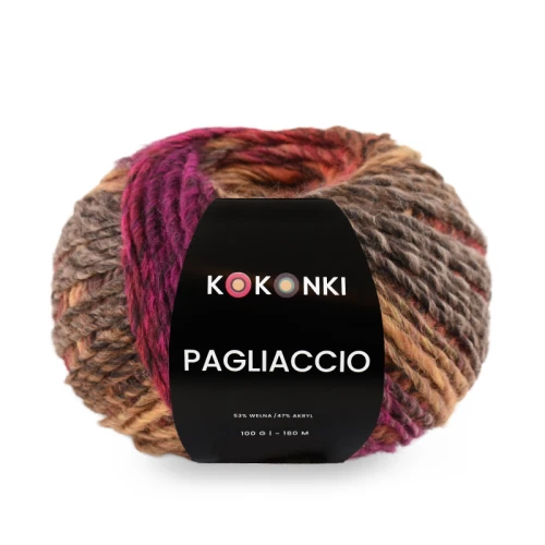 Włóczka KOKONKI Pagliaccio P10 / owocowa granola / ~180 m