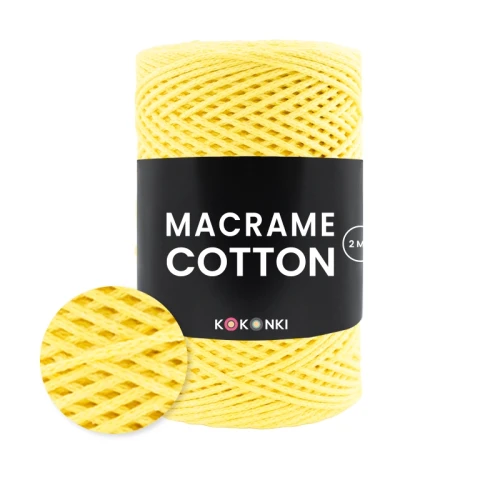 Sznurek Macrame Cotton / rolka 200 m / cytryna