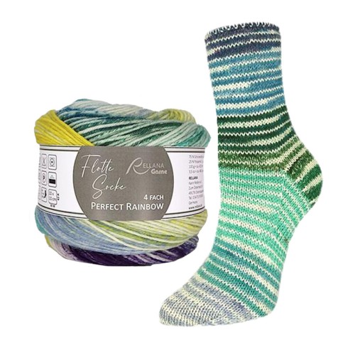 Włóczka skarpetkowa Rellana 4-fach Perfect Rainbow / 3122