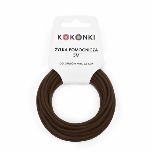 Żyłka pomocnicza KOKONKI - 5m / 2 mm / czekolada