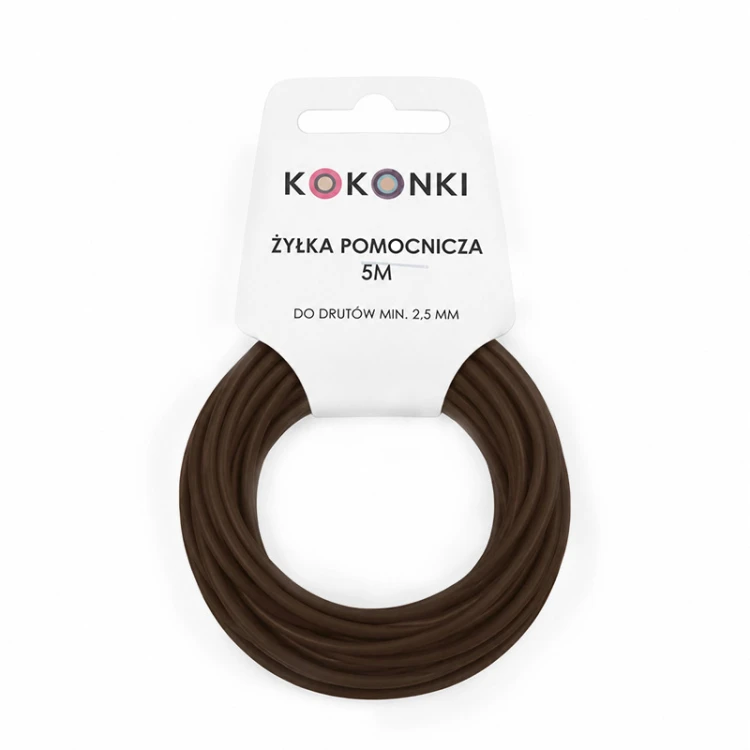 Żyłka pomocnicza KOKONKI - 5m / 2 mm / czekolada
