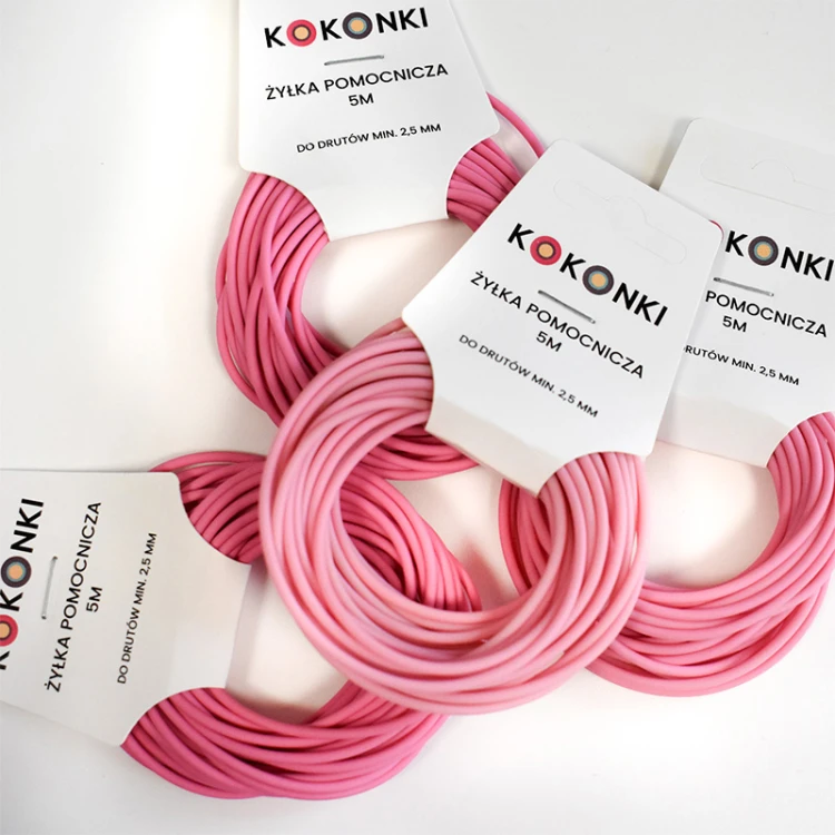 Żyłka pomocnicza KOKONKI - 5m / 2 mm / mix kolorów