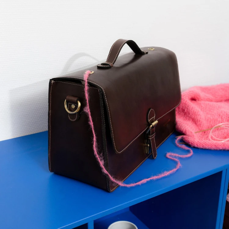 Torba projektowa / RE:DESIGNED / Project 133 / skóra / dark brown