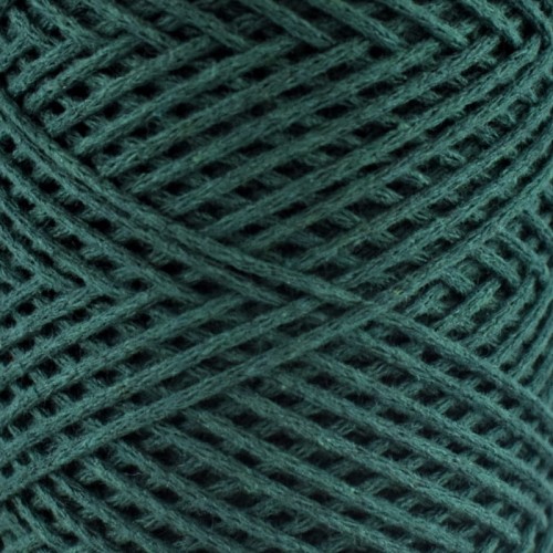 Sznurek Macrame Cotton by Kokonki / rolka 200 m / butelkowa zieleń (wiązany)