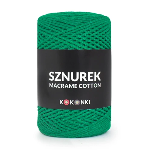 Sznurek Macrame Cotton by KOKONKI 2mm / rolka 200m / absynt - OUTLET