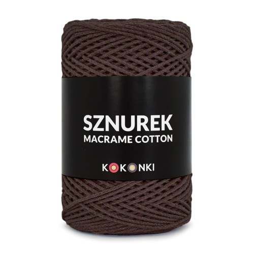 Sznurek Macrame Cotton by KOKONKI 2mm / rolka 200m / brąz - OUTLET