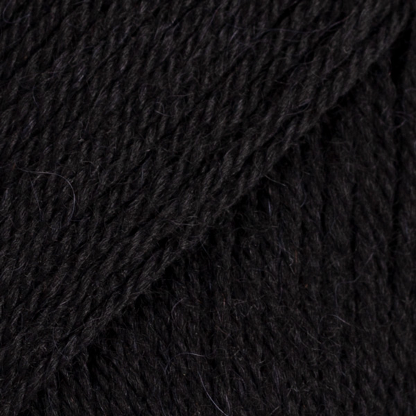 Włóczka Drops Flora 06 / czarny / uni colour