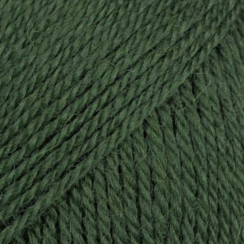 Włóczka Drops Flora 32 / ciemnozielony / uni colour