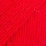 Włóczka Drops Flora 33 / głęboka czerwień / uni colour 