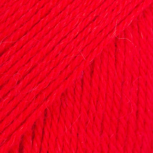 Włóczka Drops Flora 33 / głęboka czerwień / uni colour 