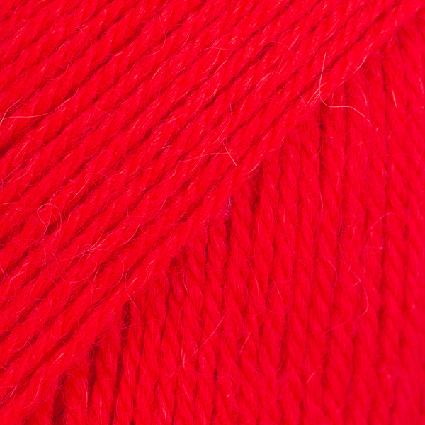 Włóczka Drops Flora 33 / głęboka czerwień / uni colour 
