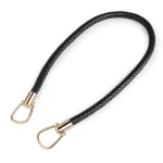 Uchwyty / rączki do torby plecione / ekoskóra / czerń / 70 cm / 2 szt / 950035
