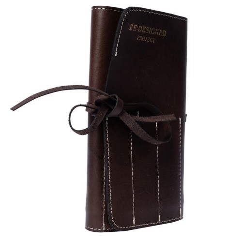Etui na szydełka RE:DESIGNED / Project 130 / skóra / dark brown