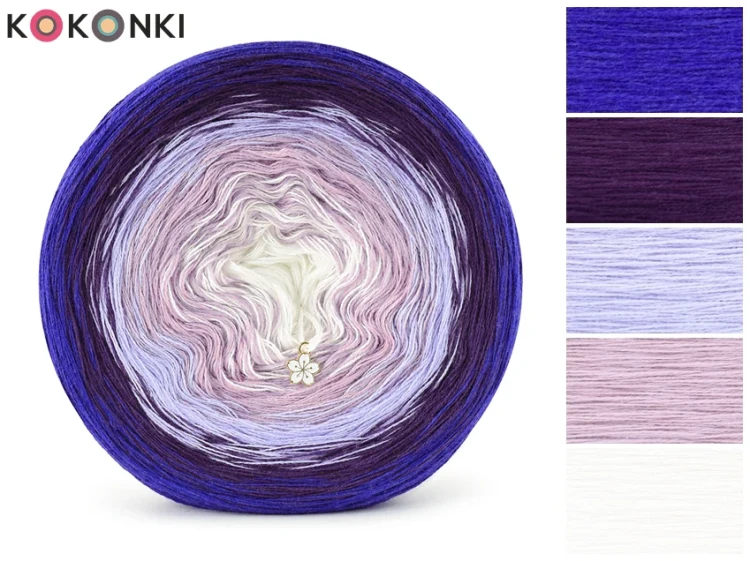 KOKONEK Classic B323 PIMOtki Akwarelowe kwiaty - Ultra fiolet/fiolet/fiołek/brudny róż/kreda