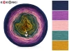 KOKONEK Classic B324 Baśniowe piwonie - Granat/jasny fiolet/morela/ciemny szmaragd/musztarda