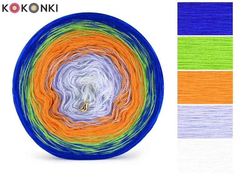 KOKONEK Classic B327 PIMOtki Kolorowe pióra - Kobalt/zielone jabłuszko/pomarańcz/fiołek/kreda