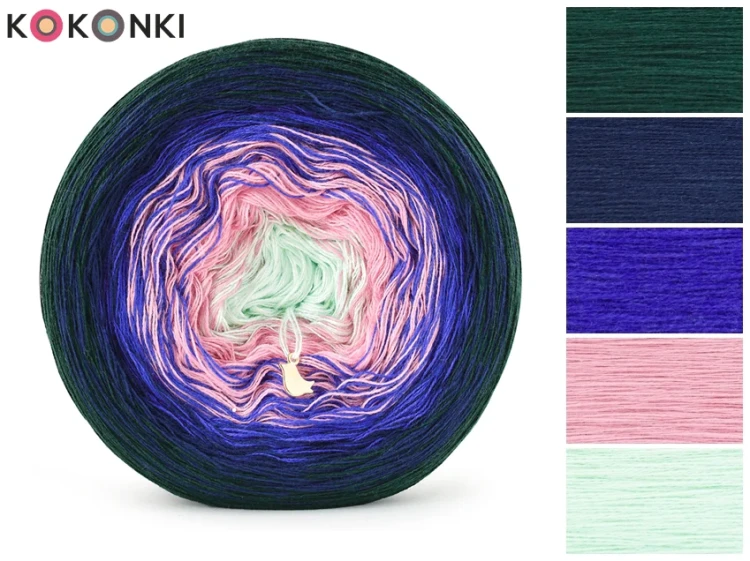 KOKONEK Classic B337 PIMOtki Hortensje ogrodowe - Butelkowa zieleń/granat/ultra fiolet/malinowy róż/jasna pistacja