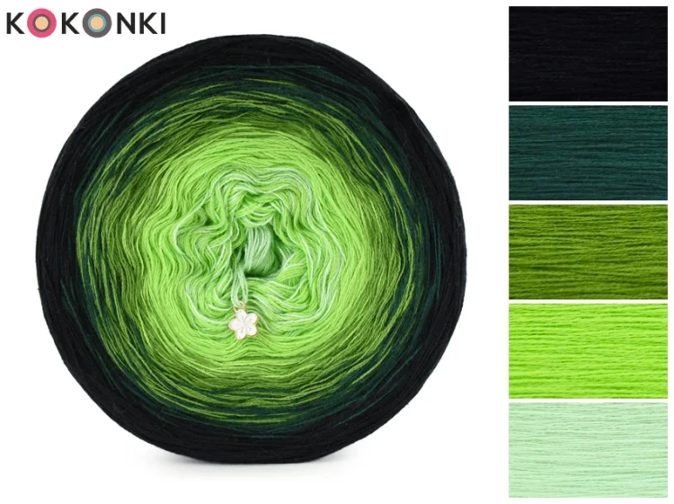 KOKONEK Classic B340 PIMOtki Liście tropikalne - Czerń/butelkowa zieleń/paproć/zielone jabłuszko/pistacja
