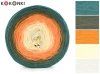 KOKONEK Classic B342 PIMOtki Motyle pomarańczowe - Ciemny szmaragd/khaki/pomarańcz/wanilia/krem