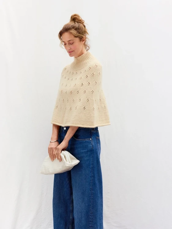 Wzór druty Sandnes Garn Elodie Poncho 2606_02 - w języku angielskim
