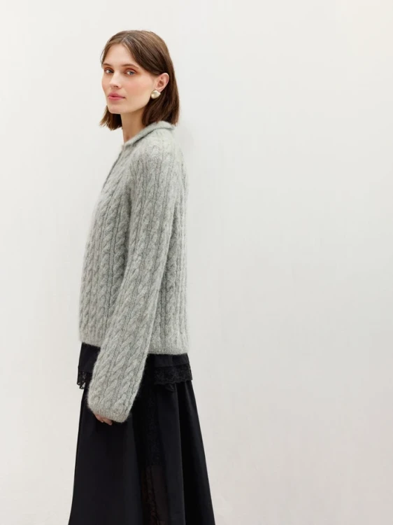 Wzór druty Sandnes Garn Amber Sweater 2606_03 - w języku angielskim